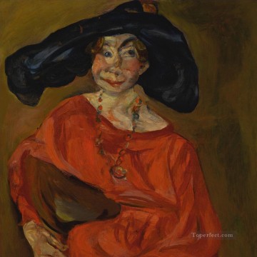 抽象的かつ装飾的 Painting - 赤い服の女 チャイム・スーティン表現主義